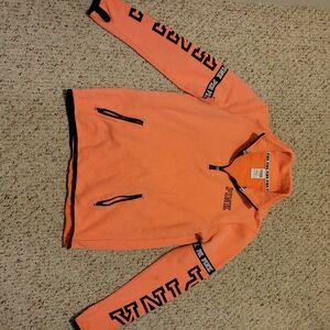 Victoria's Secret PINK Half-Zip Sweatshirt - Coral and Black